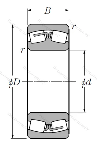 Сферический роликовый подшипник 23228 EMD 1 от производителя  NTN