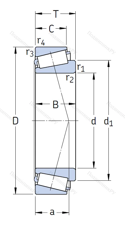Конический роликовый подшипник 32317 J 2