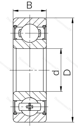 Шариковый однорядный подшипник 80202 (6202 ZZ) в Краснодаре