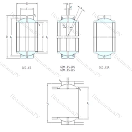 Подшипник скольжения сферический GEG 125ES