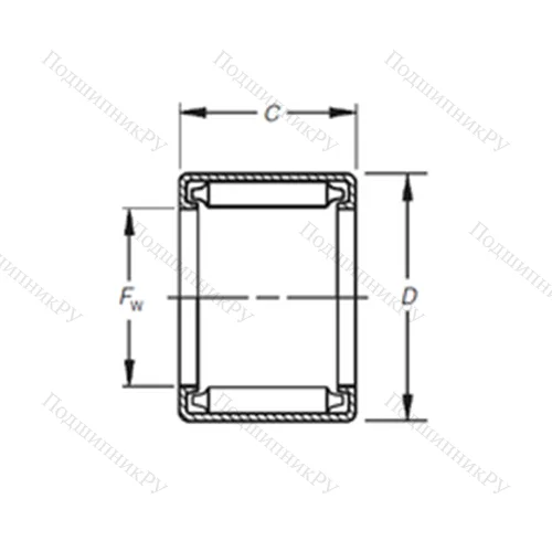 Подшипник игольчатый радиальный BH-208 от производителя  TIMKEN Подшипник игольчатый радиальный BH-208 от производителя  TIMKEN