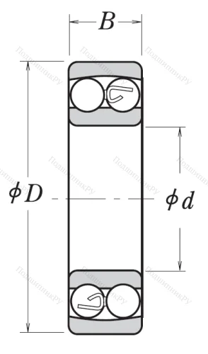 Двухрядный шариковый подшипник 2308 KTNGC 3 от производителя  NSK Двухрядный шариковый подшипник 2308 KTNGC 3 от производителя  NSK