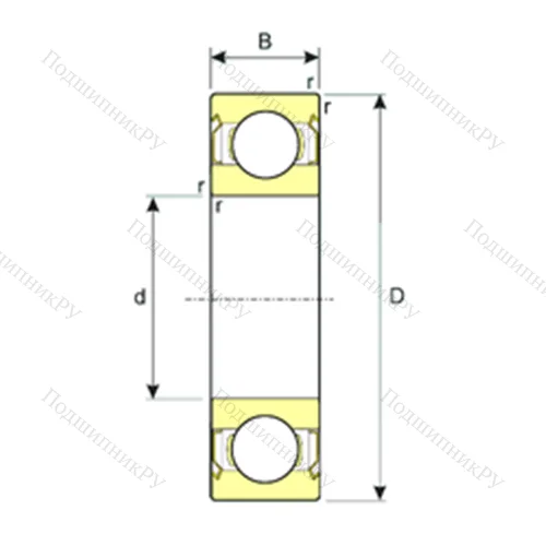 Подшипник шариковый радиальный 16101-ZZ от производителя  ISB