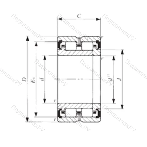 Подшипник роликовый радиальный TRU 456430UU