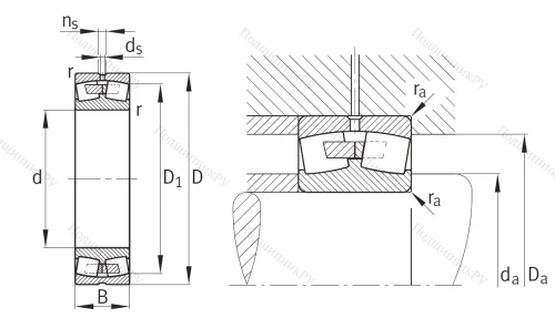 Сферический роликовый подшипник 23120 E 1A M C 3 от производителя  FAG