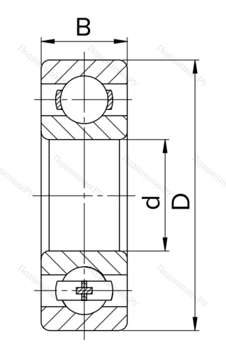 Миниатюрный шариковый подшипник 6-1000084 в Краснодаре