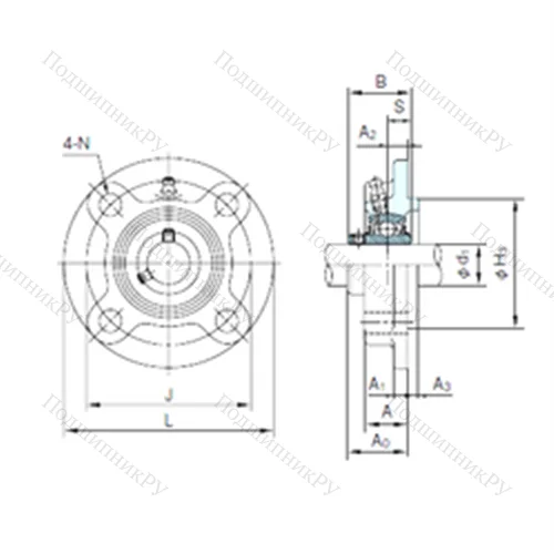 Подшипниковый узел шариковый радиальный UCFCX 20