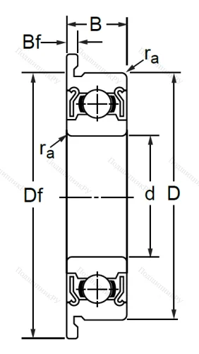 Радиальный шариковый подшипник F 625 ZZ P 6 в Краснодаре