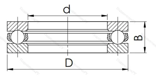 Упорный шариковый подшипник 8112 (51112) в Краснодаре