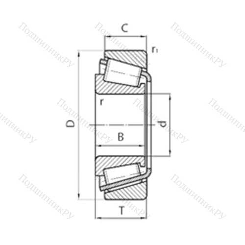 Подшипник роликовый радиально-упорный BT 1-0517