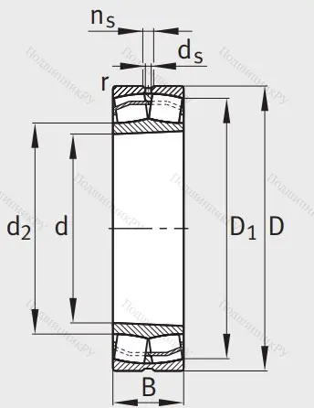 Сферический роликовый подшипник с конической посадкой на вал 22215 E 1 XL K C 3