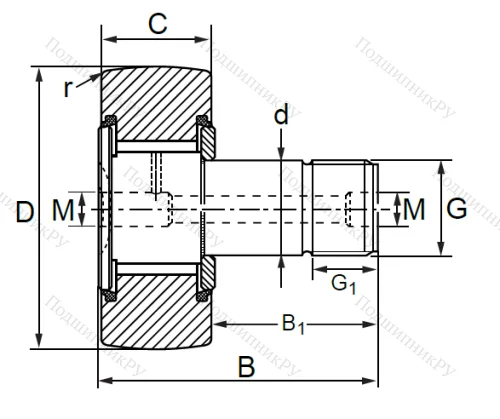 Опорный ролик  KRV 30 PPSK в Краснодаре