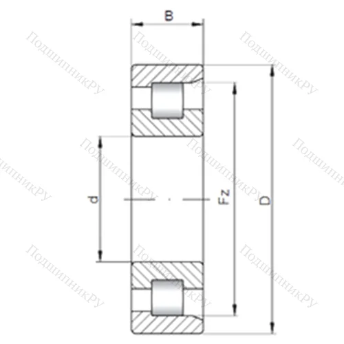 Подшипник роликовый радиальный NF 2326 от производителя  ISO Подшипник роликовый радиальный NF 2326 от производителя  ISO