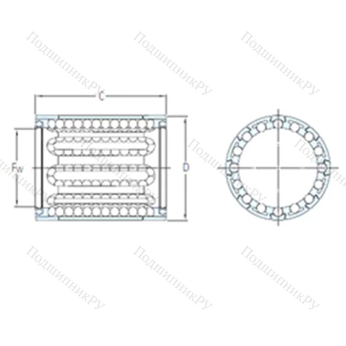 Подшипник шариковый линейный LBBR 14/HV 6