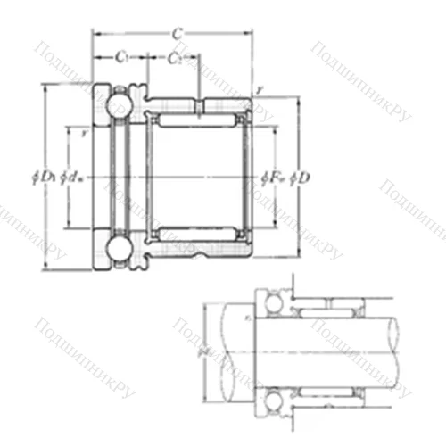 Подшипник комбинированный NKX 10T 2