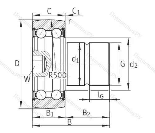 Подшипник KR 5202 2RS от производителя  INA
