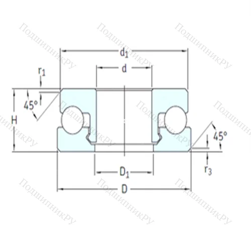 Подшипник шариковый упорный 51108V/HR 22T 2