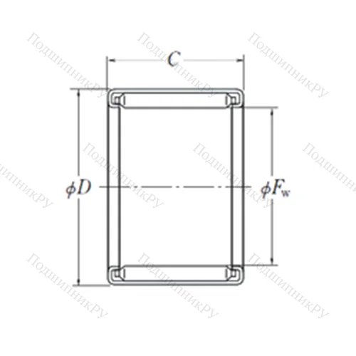Подшипник игольчатый радиальный F-1512