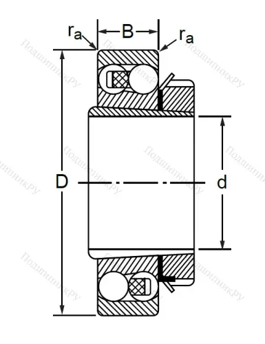 Двухрядный шариковый подшипник 11310 (1311 K + H 311) в Краснодаре