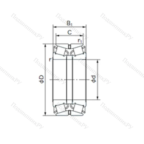 Подшипник роликовый радиально-упорный 340KBE 030