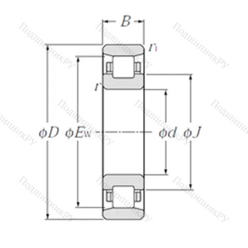Подшипник роликовый радиальный N 409 от производителя  NTN