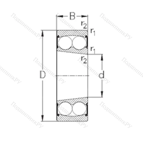 Подшипник шариковый радиальный самоцентрирующийся