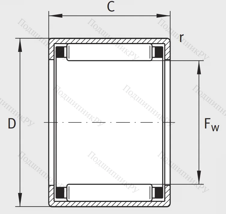 Игольчатый подшипник HK 3020 B
