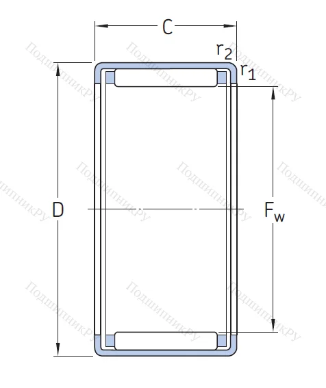 Игольчатый подшипник HK 1012