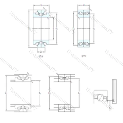 Подшипник шариковый радиально-упорный спаренный BTM 60 BTN 9/HCP 4CDB