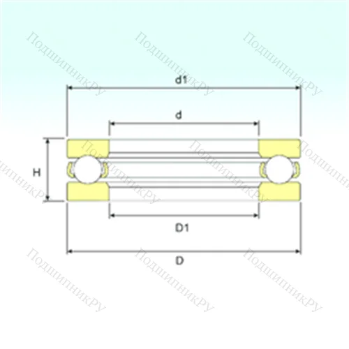 Подшипник шариковый упорный BD 1B 634141