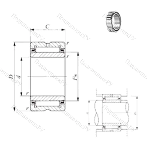 Подшипник игольчатый радиальный TAFI 51512