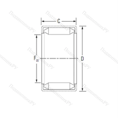 Подшипник игольчатый радиальный BH-1614 от производителя  KOYO Подшипник игольчатый радиальный BH-1614 от производителя  KOYO