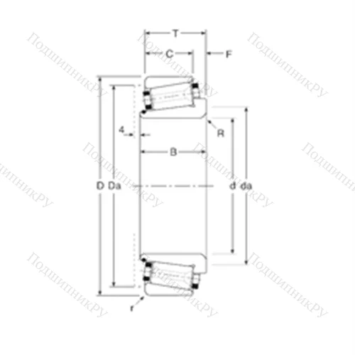Подшипник роликовый радиально-упорный 80035/80068 от производителя  Gamet