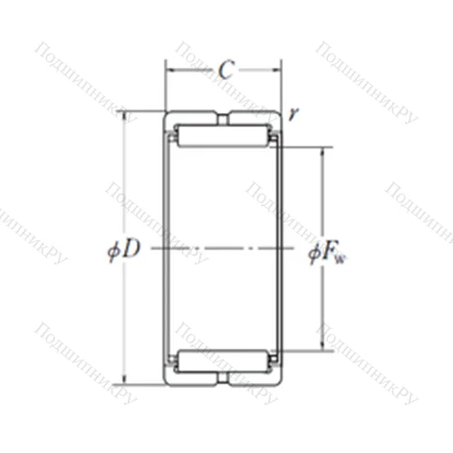 Подшипник игольчатый радиальный RNA 5901