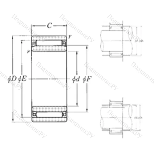 Подшипник игольчатый радиальный NAO-55?85?30