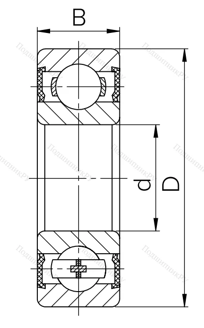 Шариковый однорядный подшипник 180322 (6322 2RS) в Краснодаре