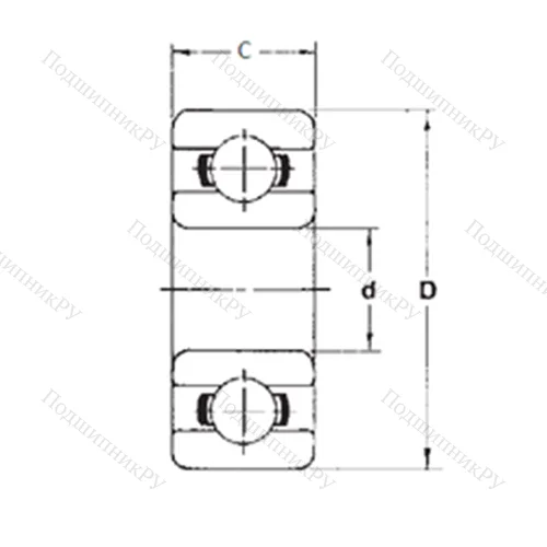 Подшипник шариковый радиальный 77R 10