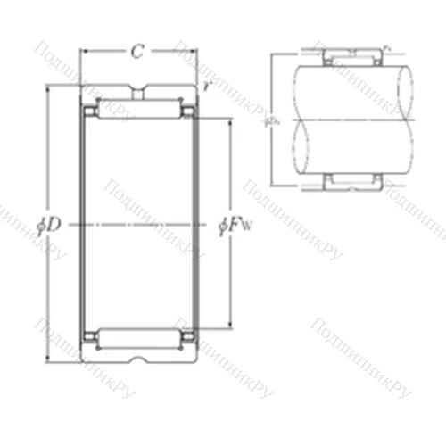 Подшипник игольчатый радиальный RNA 4928
