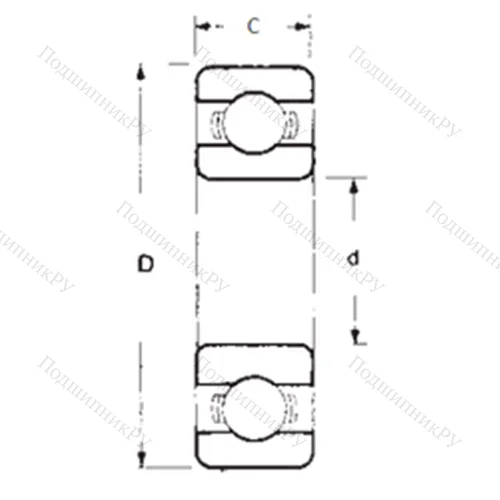 Подшипник шариковый радиальный 1641