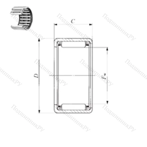Подшипник игольчатый радиальный TLA 1412 Z