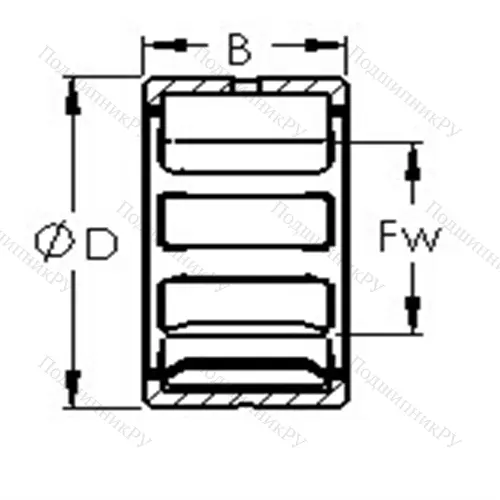 Подшипники игольчатые, прецизионные, метрическая серия NK 24/20 от производителя  AST