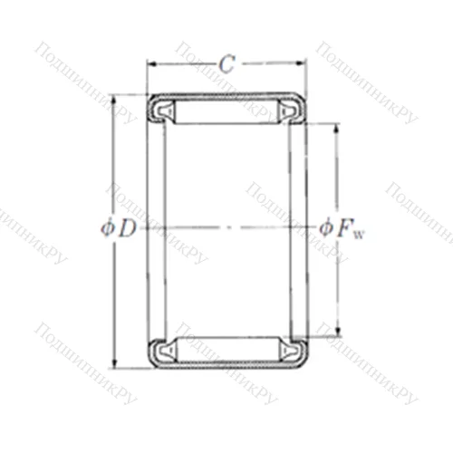 Подшипник игольчатый радиальный B-1316