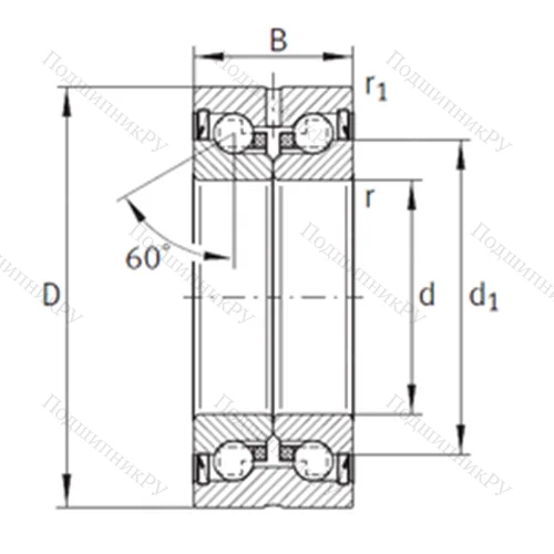 Подшипник шариковый упорно-радиальный ZKLN 50110-2RS