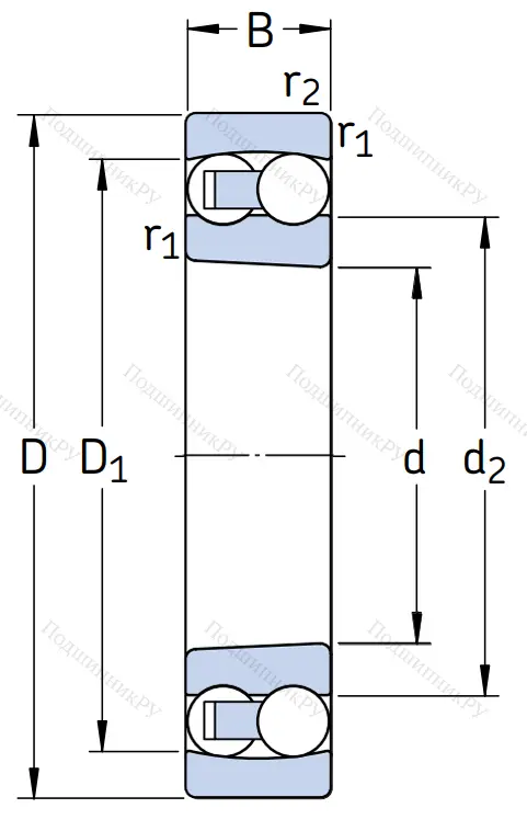 Двухрядный шариковый подшипник 2315 K/C 3