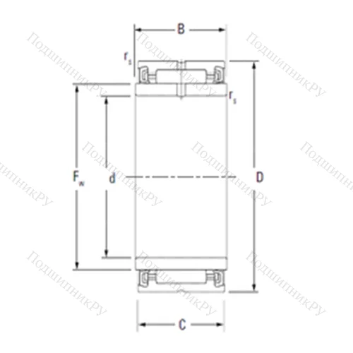 Подшипник игольчатый радиальный NA 4904,2RS от производителя  KOYO Подшипник игольчатый радиальный NA 4904,2RS от производителя  KOYO