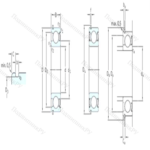 Подшипник шариковый радиальный 6313-2ZNR