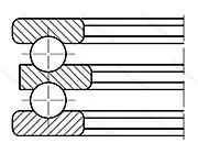 Подшипник  38305 (52305) размер 20x52x34
