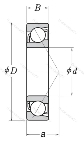 Однорядный шариковый подшипник 7312 AW (46312 ГОСТ) от производителя  NSK Однорядный шариковый подшипник 7312 AW (46312 ГОСТ) от производителя  NSK