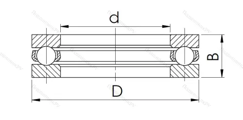Упорный шариковый подшипник 8322 Л (51322 M) в Краснодаре Упорный шариковый подшипник 8322 Л (51322 M) в Краснодаре