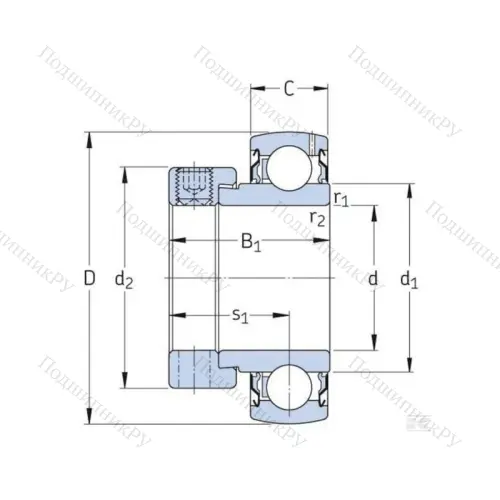 Корпусный подшипник YET 205-014 в Краснодаре